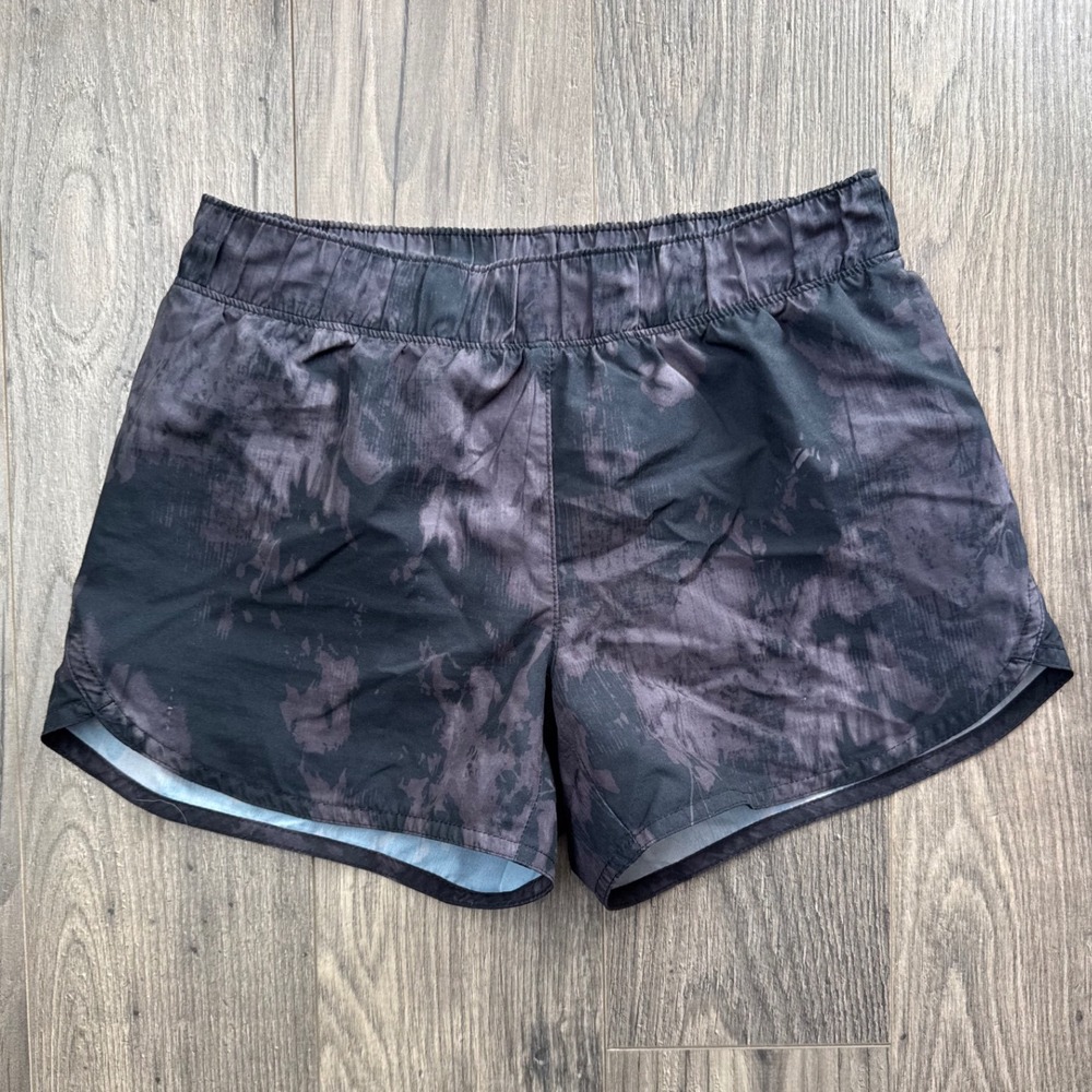 Old Navy Active Girls Lā 10-12 Go Dry Cool Tie Dye Athletic Shorts Black Purple